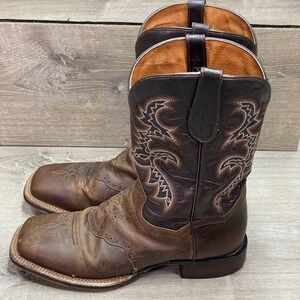 Dan Post Boots Mens Size 10.5 D Brown Leather Western Cowboy Square Toe